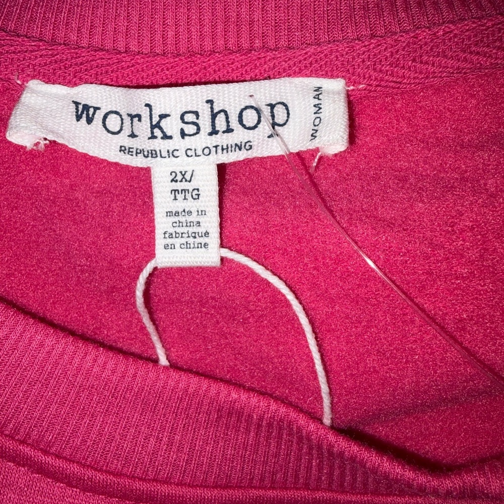 Workshop Republic LOVE Pink Graphic Sweatshirt  Women’s 2X - Picture 7 of 9